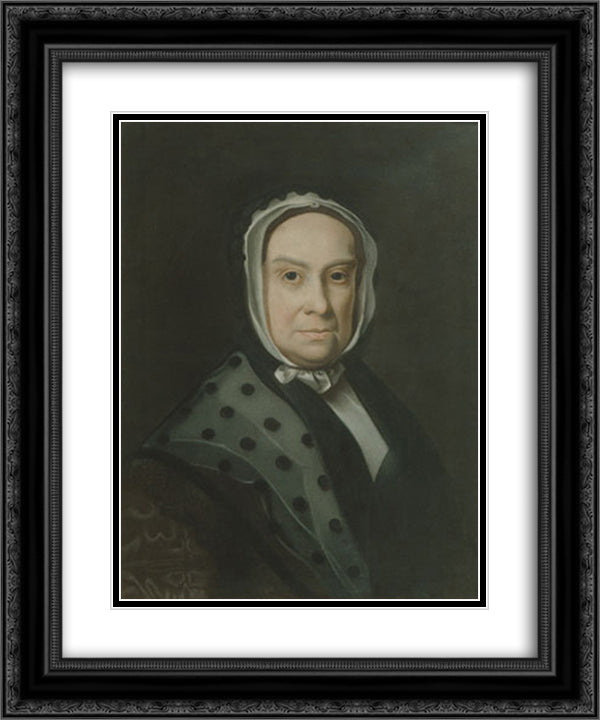 Mrs. Ebenezer Storer (Mary Edwards) 20x24 Black Ornate Wood Framed Art Print Poster with Double Matting by Copley, John Singleton