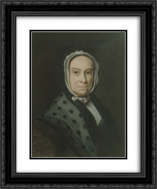 Mrs. Ebenezer Storer (Mary Edwards) 20x24 Black Ornate Wood Framed Art Print Poster with Double Matting by Copley, John Singleton