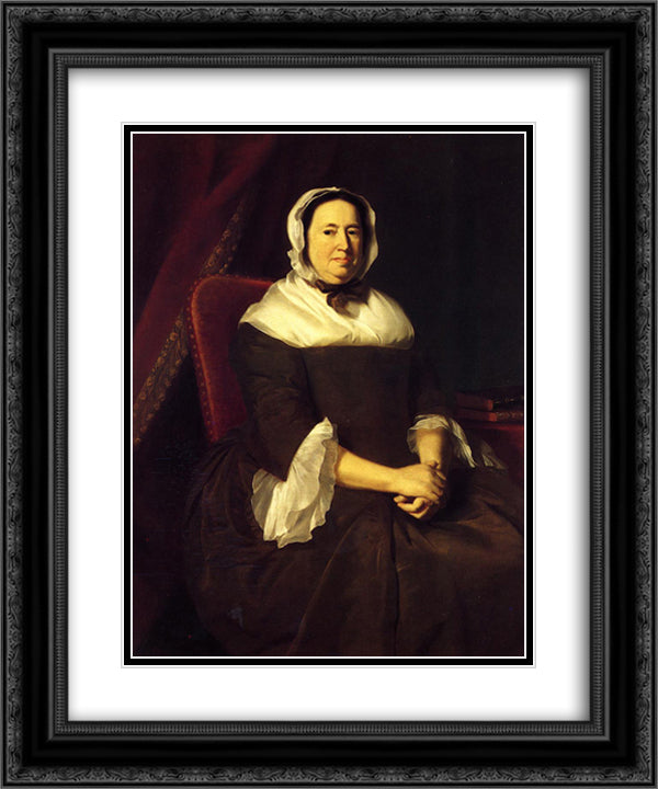 Mrs. Samuel Hill 20x24 Black Ornate Wood Framed Art Print Poster with Double Matting by Copley, John Singleton