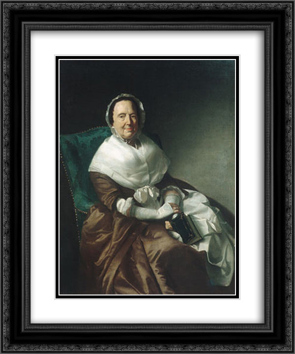 Mrs. Sylvanus Bourne 20x24 Black Ornate Wood Framed Art Print Poster with Double Matting by Copley, John Singleton