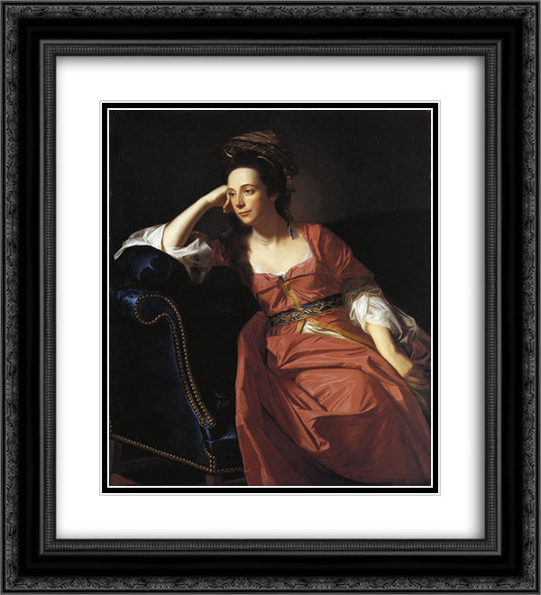 Mrs. Thomas Gage 20x22 Black Ornate Wood Framed Art Print Poster with Double Matting by Copley, John Singleton