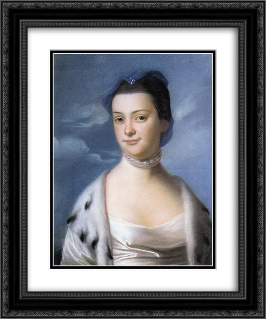 Mrs. William Turner (Ann Dumaresq) 20x24 Black Ornate Wood Framed Art Print Poster with Double Matting by Copley, John Singleton