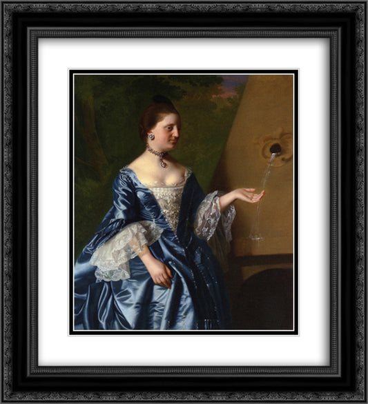 Mrs.Alice Hooper 20x22 Black Ornate Wood Framed Art Print Poster with Double Matting by Copley, John Singleton