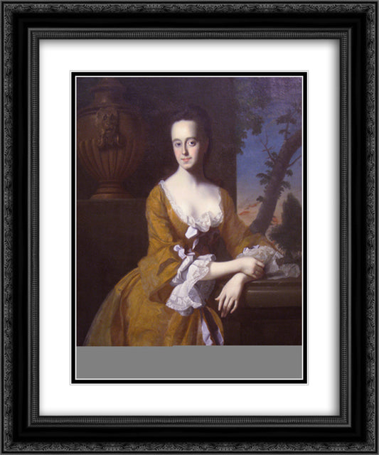 Mrs.John Murray (Lucretia Chandler) 20x24 Black Ornate Wood Framed Art Print Poster with Double Matting by Copley, John Singleton