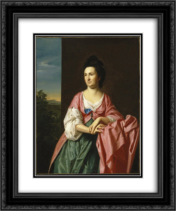 Mrs.William Eppes 20x24 Black Ornate Wood Framed Art Print Poster with Double Matting by Copley, John Singleton