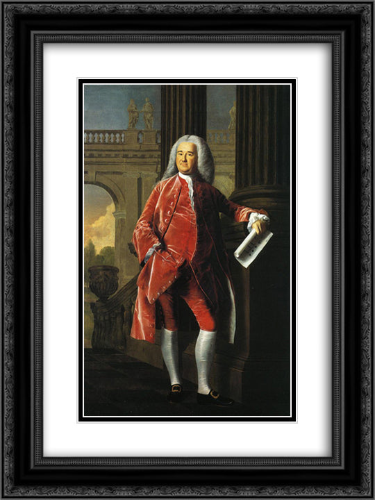 Nathaniel Sparhawk 18x24 Black Ornate Wood Framed Art Print Poster with Double Matting by Copley, John Singleton