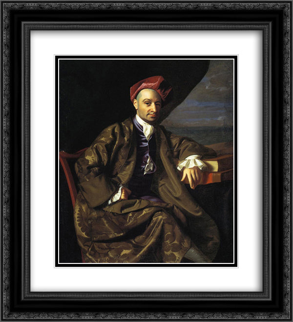 Nicholas Boylston 20x22 Black Ornate Wood Framed Art Print Poster with Double Matting by Copley, John Singleton