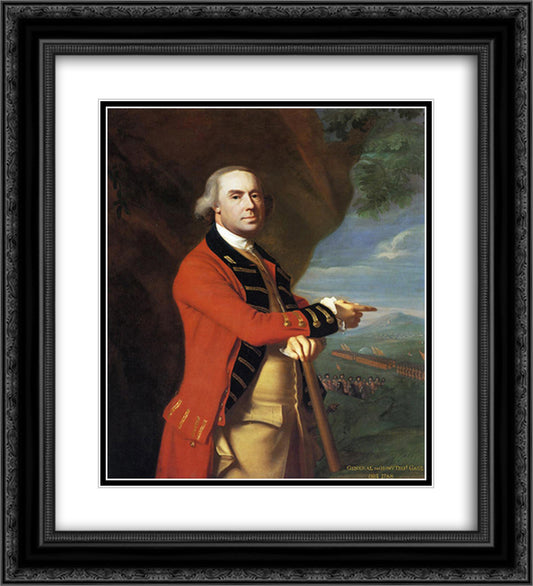 Portrait of General Thomas Gage 20x22 Black Ornate Wood Framed Art Print Poster with Double Matting by Copley, John Singleton