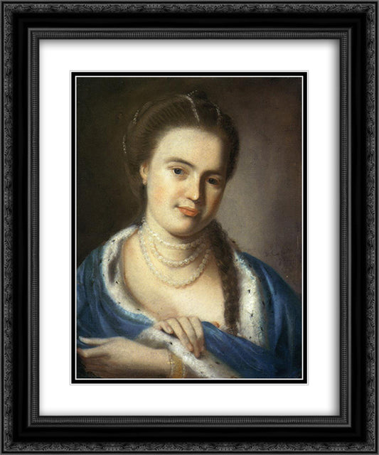 Portrait of Mrs.Gawen Brown 20x24 Black Ornate Wood Framed Art Print Poster with Double Matting by Copley, John Singleton