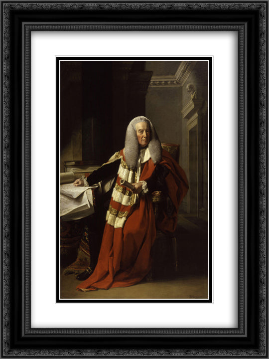 Portrait of William Murray 18x24 Black Ornate Wood Framed Art Print Poster with Double Matting by Copley, John Singleton