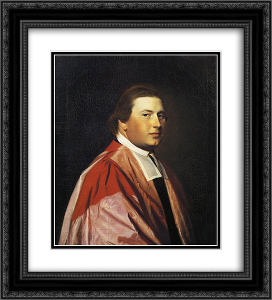 Reverend Myles Cooper 20x22 Black Ornate Wood Framed Art Print Poster with Double Matting by Copley, John Singleton