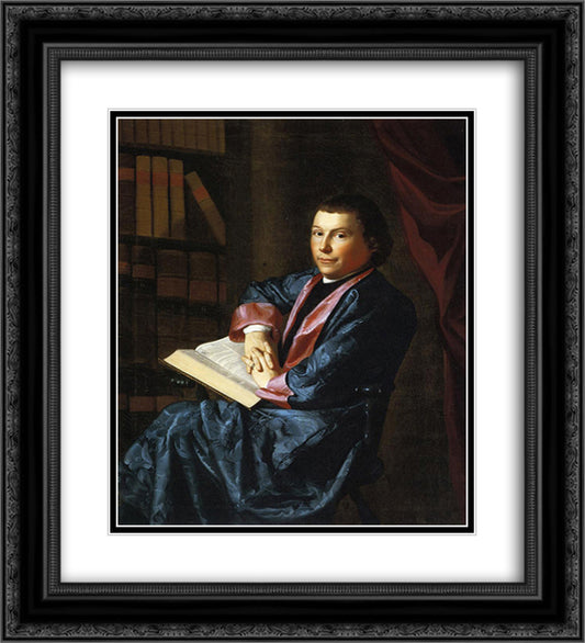 Reverend Thomas Cary 20x22 Black Ornate Wood Framed Art Print Poster with Double Matting by Copley, John Singleton