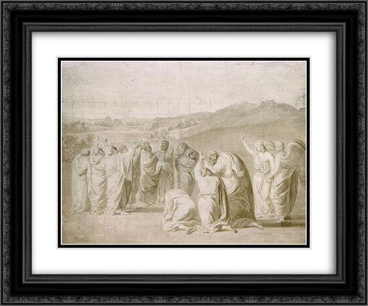 Study for The Ascension 24x20 Black Ornate Wood Framed Art Print Poster with Double Matting by Copley, John Singleton