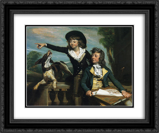 The Western Brothers 24x20 Black Ornate Wood Framed Art Print Poster with Double Matting by Copley, John Singleton