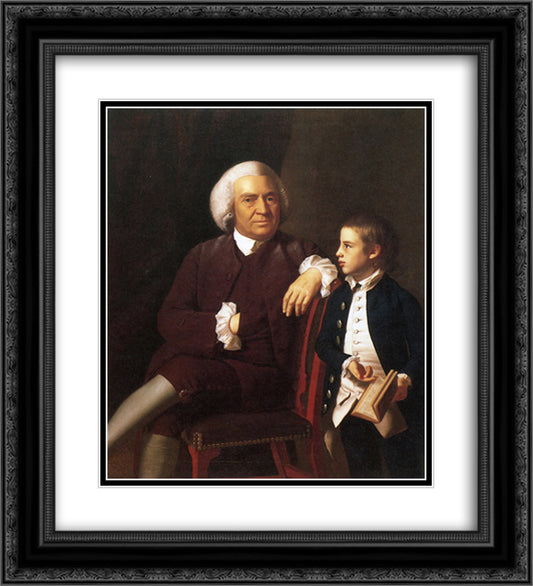 William Vassall and His Son Leonard 20x22 Black Ornate Wood Framed Art Print Poster with Double Matting by Copley, John Singleton