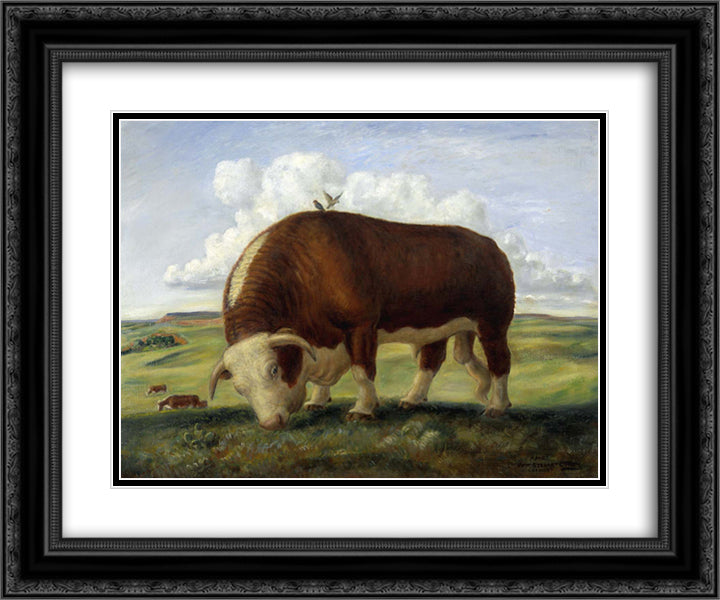Ajax 24x20 Black Ornate Wood Framed Art Print Poster with Double Matting by Steuart Curry, John