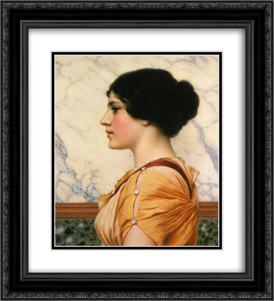 Cassotis 20x22 Black Ornate Wood Framed Art Print Poster with Double Matting by Godward, John William