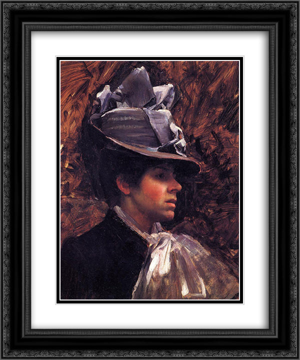 Esther Kenworthy 20x24 Black Ornate Wood Framed Art Print Poster with Double Matting by Waterhouse, John William