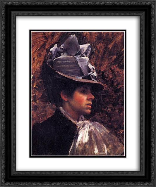 Esther Kenworthy 20x24 Black Ornate Wood Framed Art Print Poster with Double Matting by Waterhouse, John William