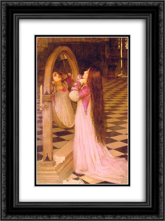 Mariana in the South 18x24 Black Ornate Wood Framed Art Print Poster with Double Matting by Waterhouse, John William