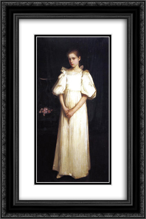 Phyllis Waterlow 16x24 Black Ornate Wood Framed Art Print Poster with Double Matting by Waterhouse, John William