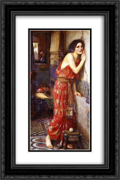 Thisbe 16x24 Black Ornate Wood Framed Art Print Poster with Double Matting by Waterhouse, John William