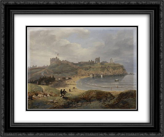 Prior's Haven, Tynemouth 24x20 Black Ornate Wood Framed Art Print Poster with Double Matting by Carmichael, John Wilson