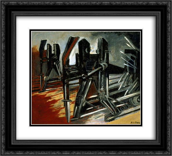 Advance 22x20 Black Ornate Wood Framed Art Print Poster with Double Matting by Orozco, Jose Clemente