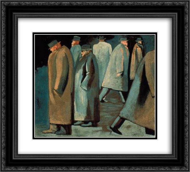 Winter 22x20 Black Ornate Wood Framed Art Print Poster with Double Matting by Orozco, Jose Clemente