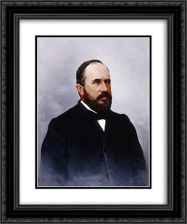 Francisco de Assis Peixoto Gomide 20x24 Black Ornate Wood Framed Art Print Poster with Double Matting by Almeida Junior, Jose Ferraz de