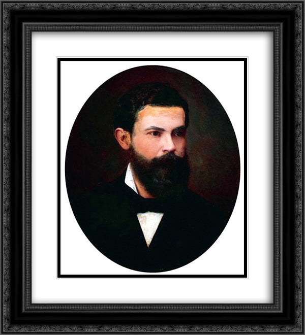 Portrait of Dr. Francisco Eugenio Pacheco e Silva 20x22 Black Ornate Wood Framed Art Print Poster with Double Matting by Almeida Junior, Jose Ferraz de
