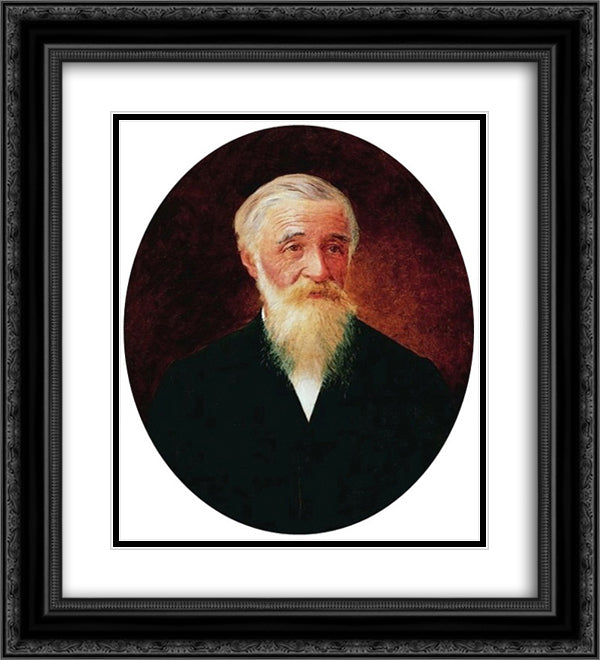 Portrait of Euzebio Stevaux 20x22 Black Ornate Wood Framed Art Print Poster with Double Matting by Almeida Junior, Jose Ferraz de