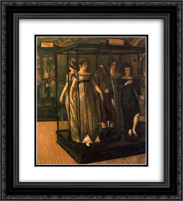 The Cabinets 20x22 Black Ornate Wood Framed Art Print Poster with Double Matting by Solana, Jose Gutierrez