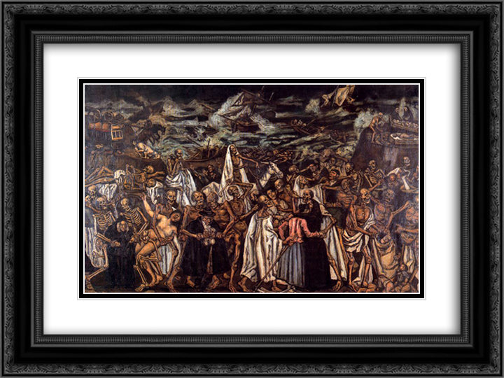 The End of the World 24x18 Black Ornate Wood Framed Art Print Poster with Double Matting by Solana, Jose Gutierrez