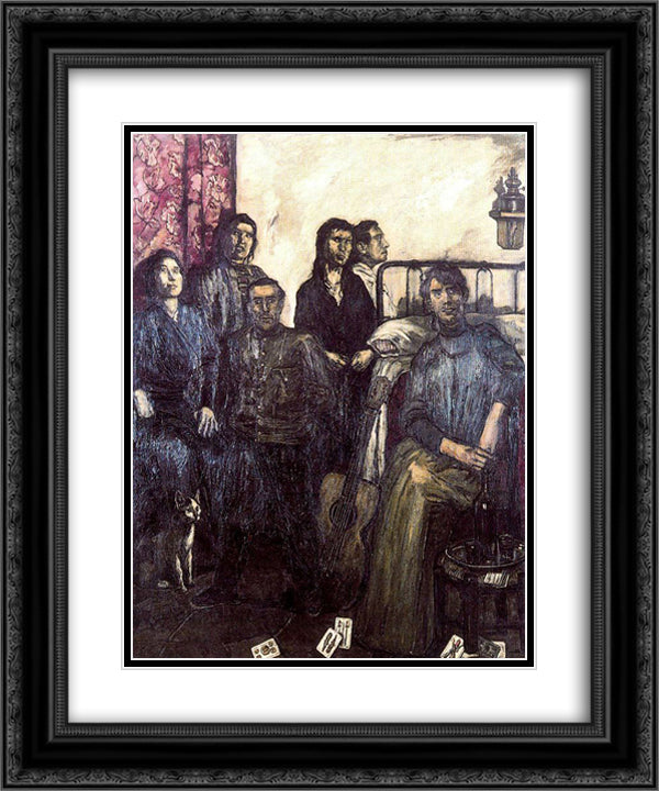 The Fallen 20x24 Black Ornate Wood Framed Art Print Poster with Double Matting by Solana, Jose Gutierrez