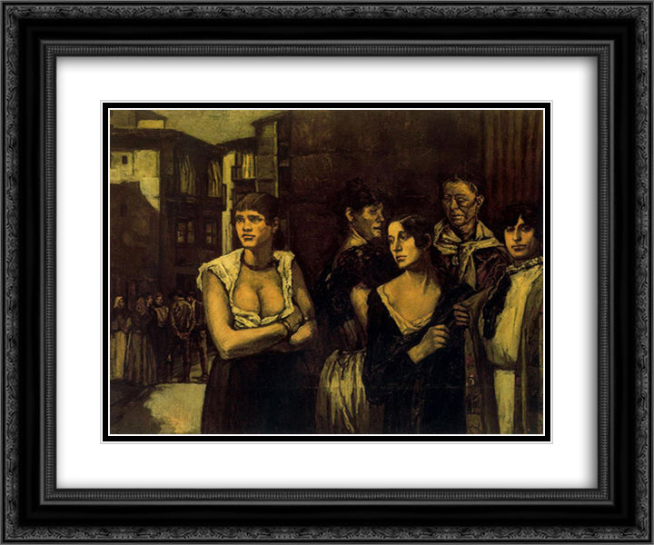 Women of Life 24x20 Black Ornate Wood Framed Art Print Poster with Double Matting by Solana, Jose Gutierrez