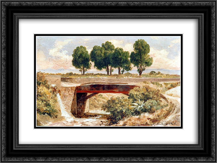 Barranca del muerto 24x18 Black Ornate Wood Framed Art Print Poster with Double Matting by Velasco Gomez, Jose Maria