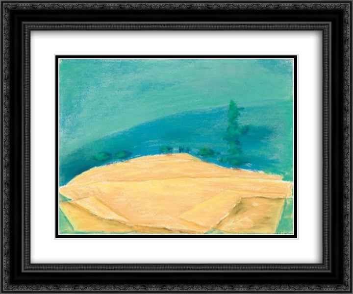 Composition 24x20 Black Ornate Wood Framed Art Print Poster with Double Matting by Sima, Josef