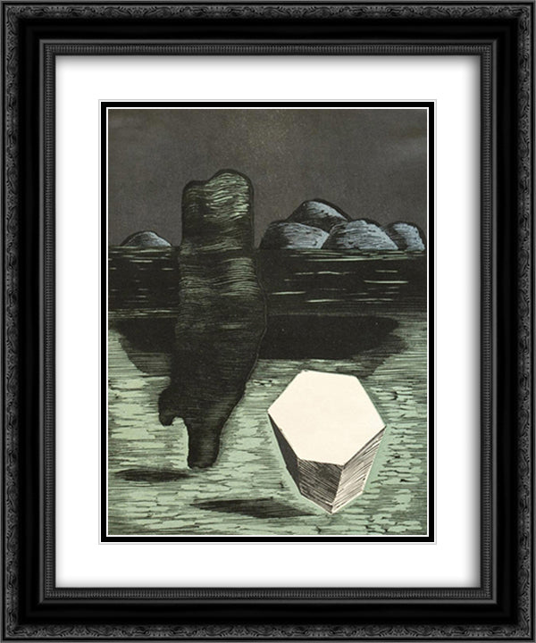 Crystal 20x24 Black Ornate Wood Framed Art Print Poster with Double Matting by Sima, Josef