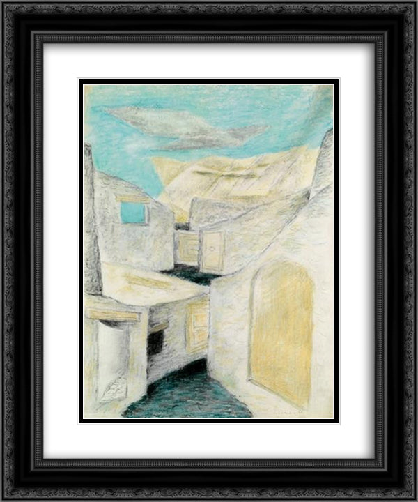 Labyrinthe 20x24 Black Ornate Wood Framed Art Print Poster with Double Matting by Sima, Josef