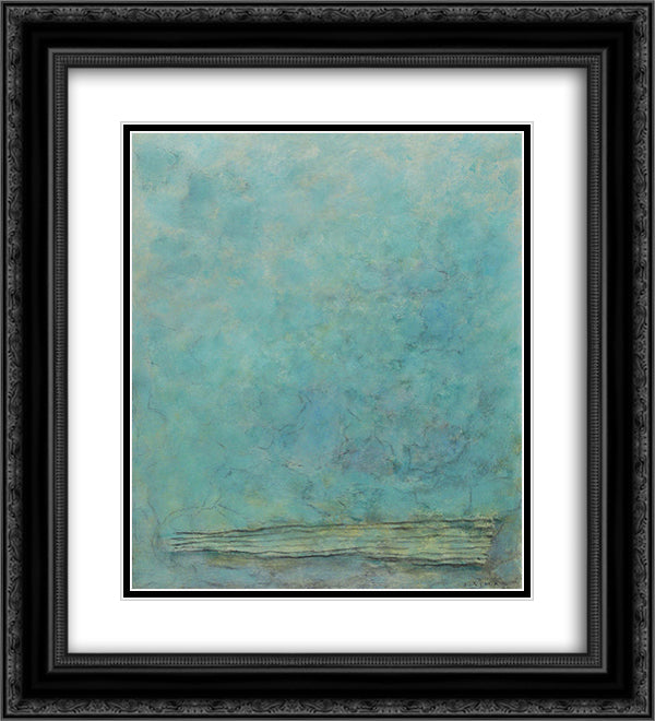 Les ombres 20x22 Black Ornate Wood Framed Art Print Poster with Double Matting by Sima, Josef