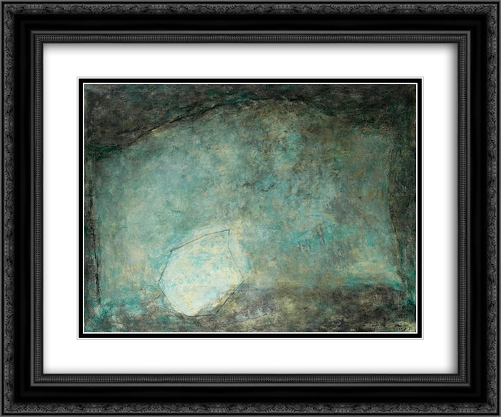 Lieu 24x20 Black Ornate Wood Framed Art Print Poster with Double Matting by Sima, Josef