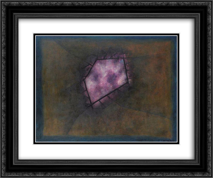 Metamorphose IV 24x20 Black Ornate Wood Framed Art Print Poster with Double Matting by Sima, Josef