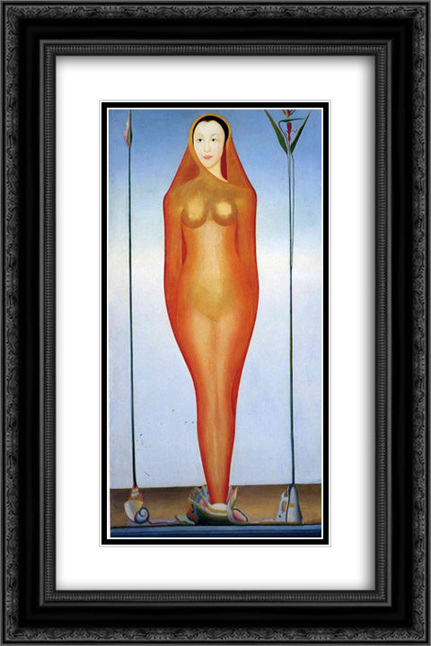 A Vision 16x24 Black Ornate Wood Framed Art Print Poster with Double Matting by Stella, Joseph