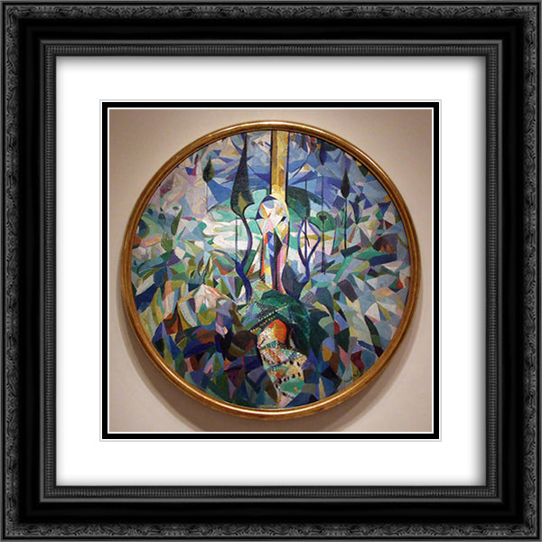 Coney Island 20x20 Black Ornate Wood Framed Art Print Poster with Double Matting by Stella, Joseph