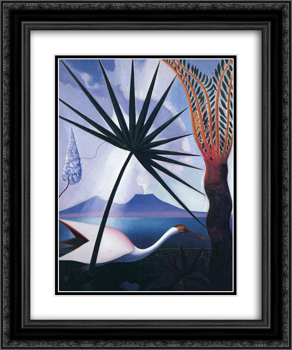 Neapolitan Song 20x24 Black Ornate Wood Framed Art Print Poster with Double Matting by Stella, Joseph