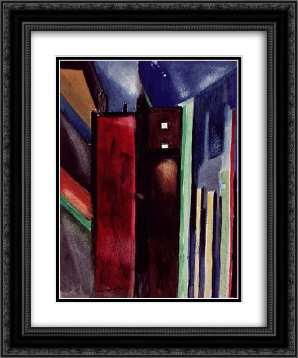 New York 20x24 Black Ornate Wood Framed Art Print Poster with Double Matting by Stella, Joseph