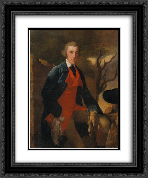Edward Becher Leacroft 20x24 Black Ornate Wood Framed Art Print Poster with Double Matting by Wright, Joseph