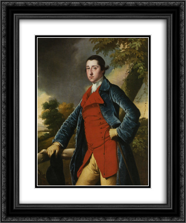 Francis Burdett 20x24 Black Ornate Wood Framed Art Print Poster with Double Matting by Wright, Joseph