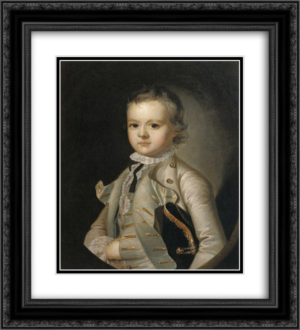 Harvey Wilmot 20x22 Black Ornate Wood Framed Art Print Poster with Double Matting by Wright, Joseph